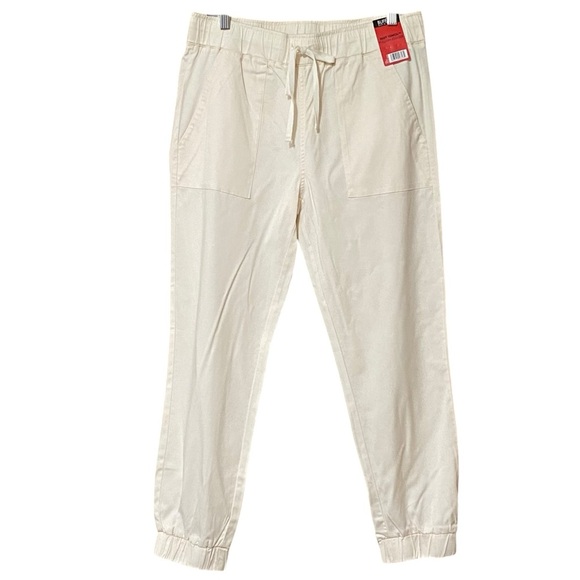 Buffalo David Bitton Soft Tencel Pull-On Jogger M Cream Comfy Casual Pockets NWT - Picture 1 of 11